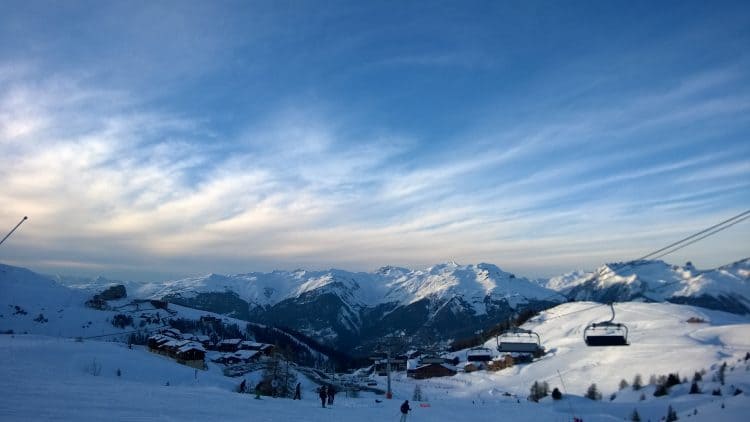 Skiing in La Plagne