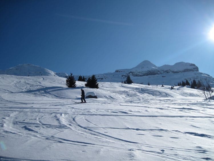 Skiing in Flaine