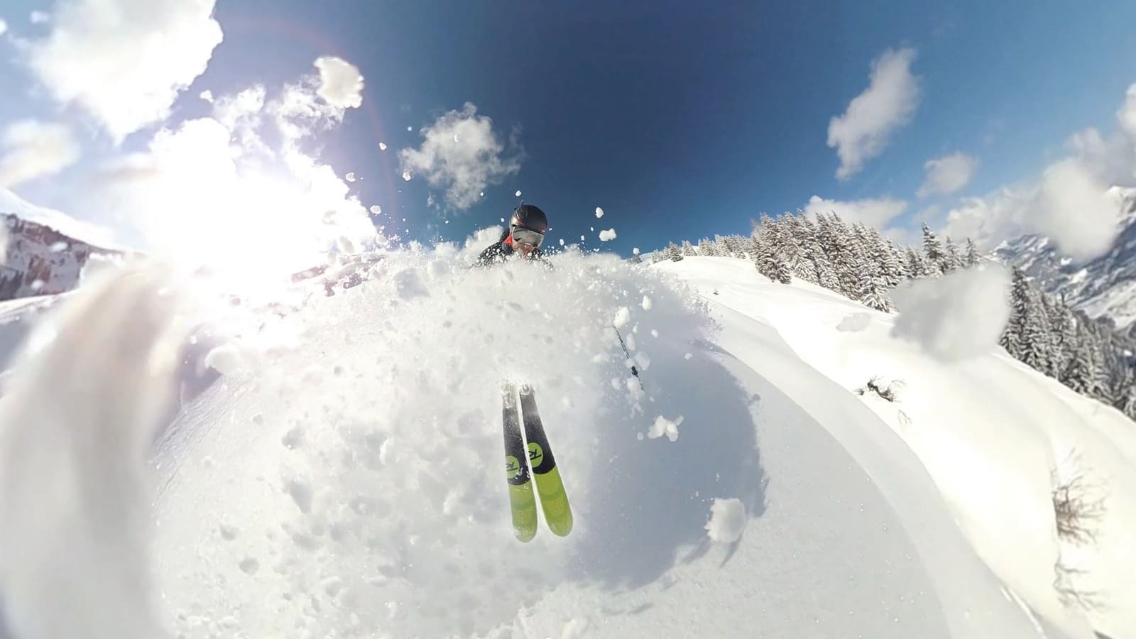 powder snow in the alps