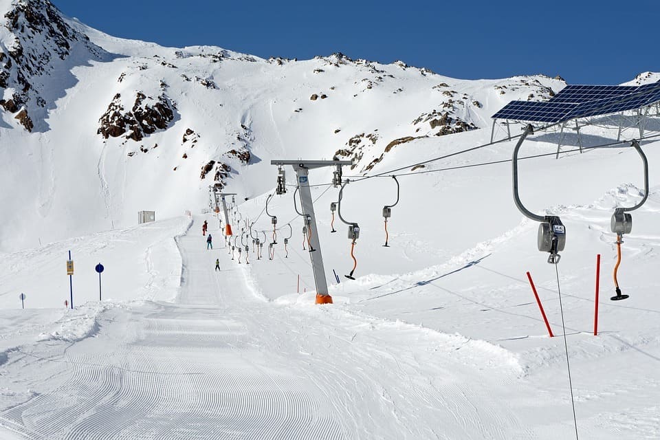 ski lifts in the alps