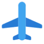 plane icon - from airport to ski resort from airport to ski resort with ski-lifts