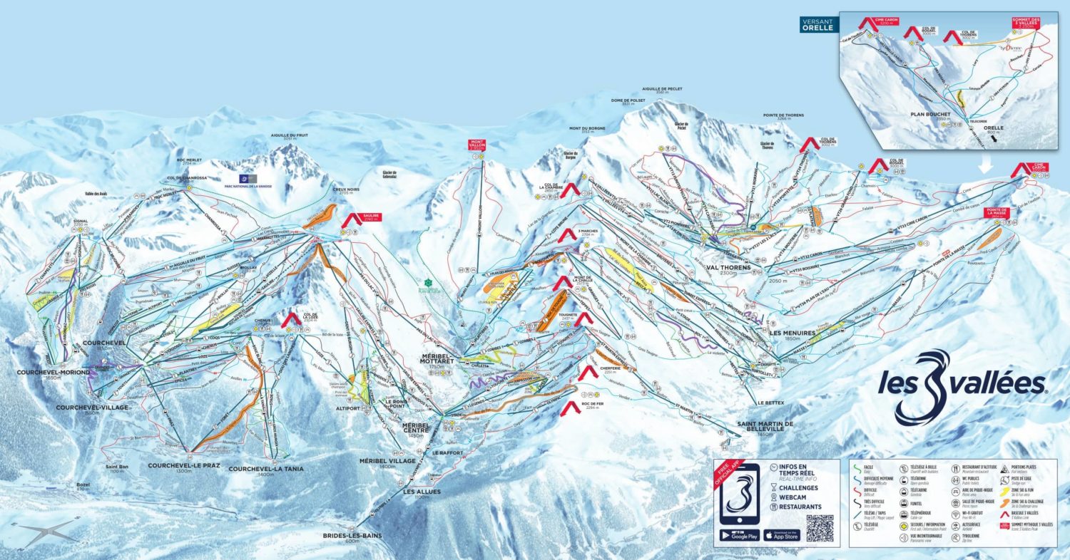 Three Valleys Piste Map