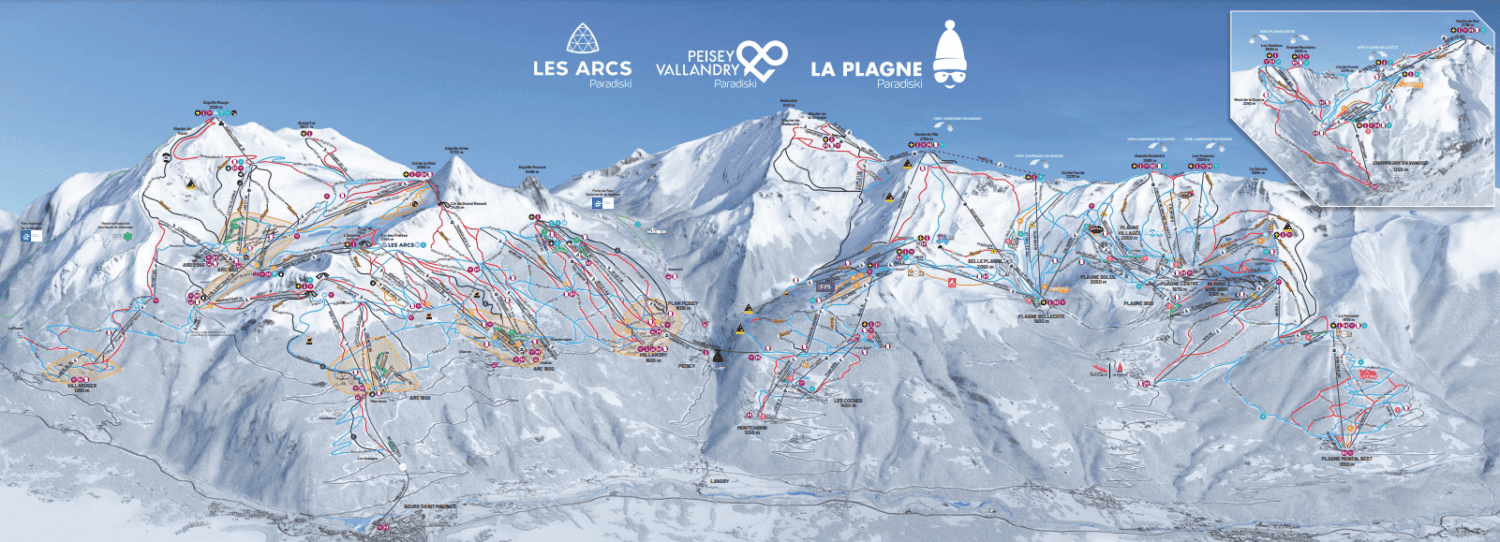 Paradiski Piste Map