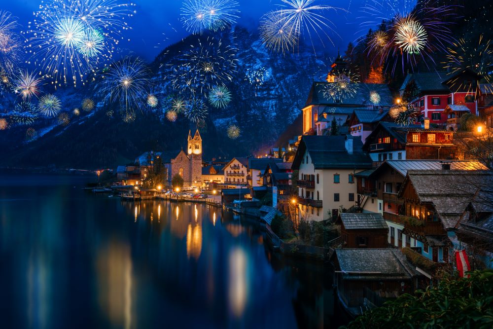 New Year's Eve Fireworks in the Alps