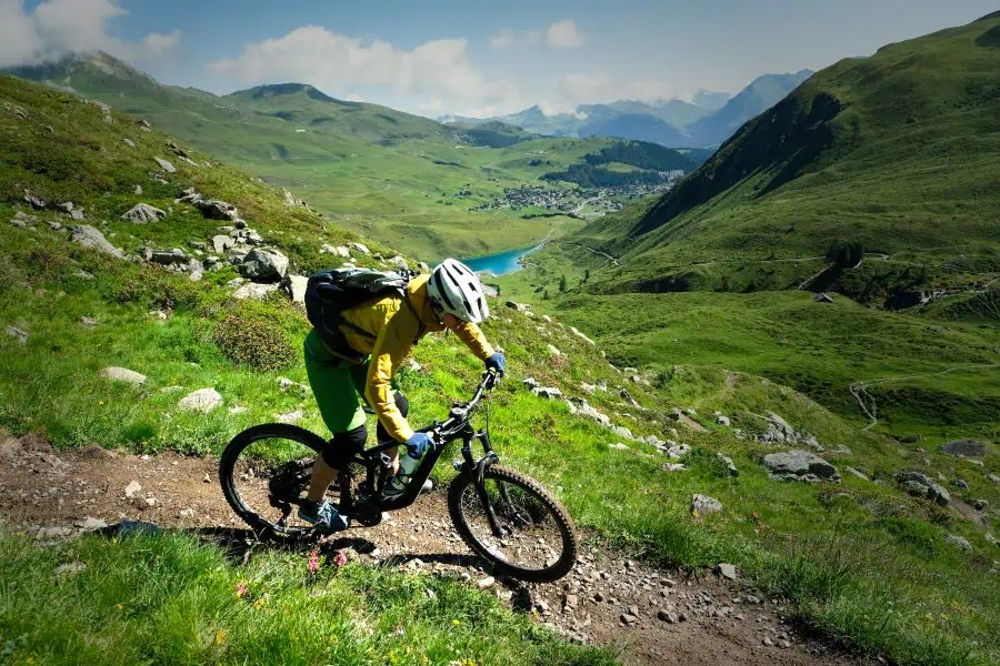 Mountain biking in the Alps