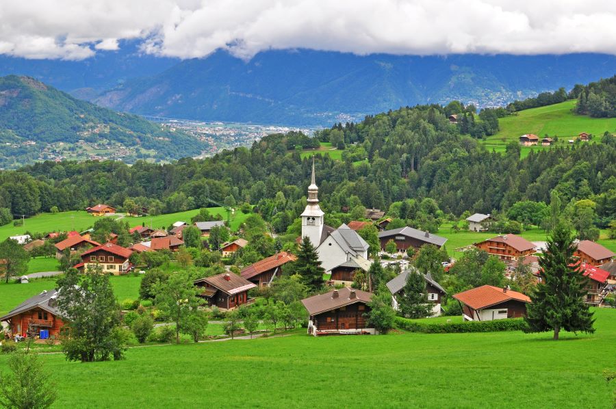 french alps in summer