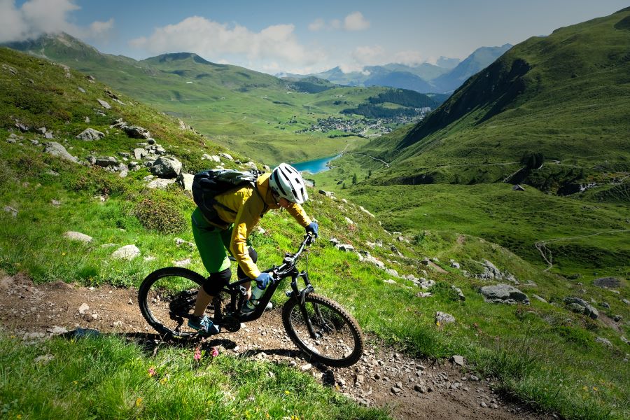 Mountain biking in the Alps